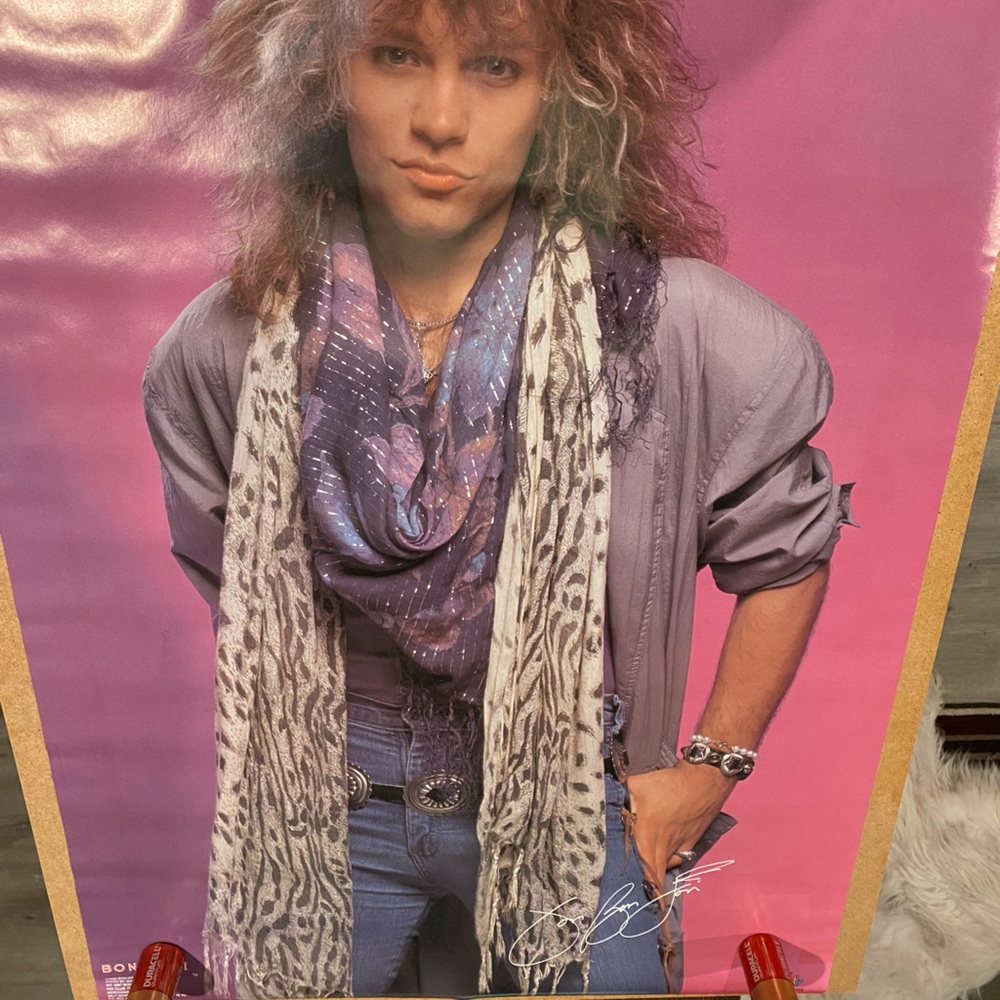 Vintage original 1980s Bon Jovi poster memorabilia. 34x22 - Picture 9 of 9